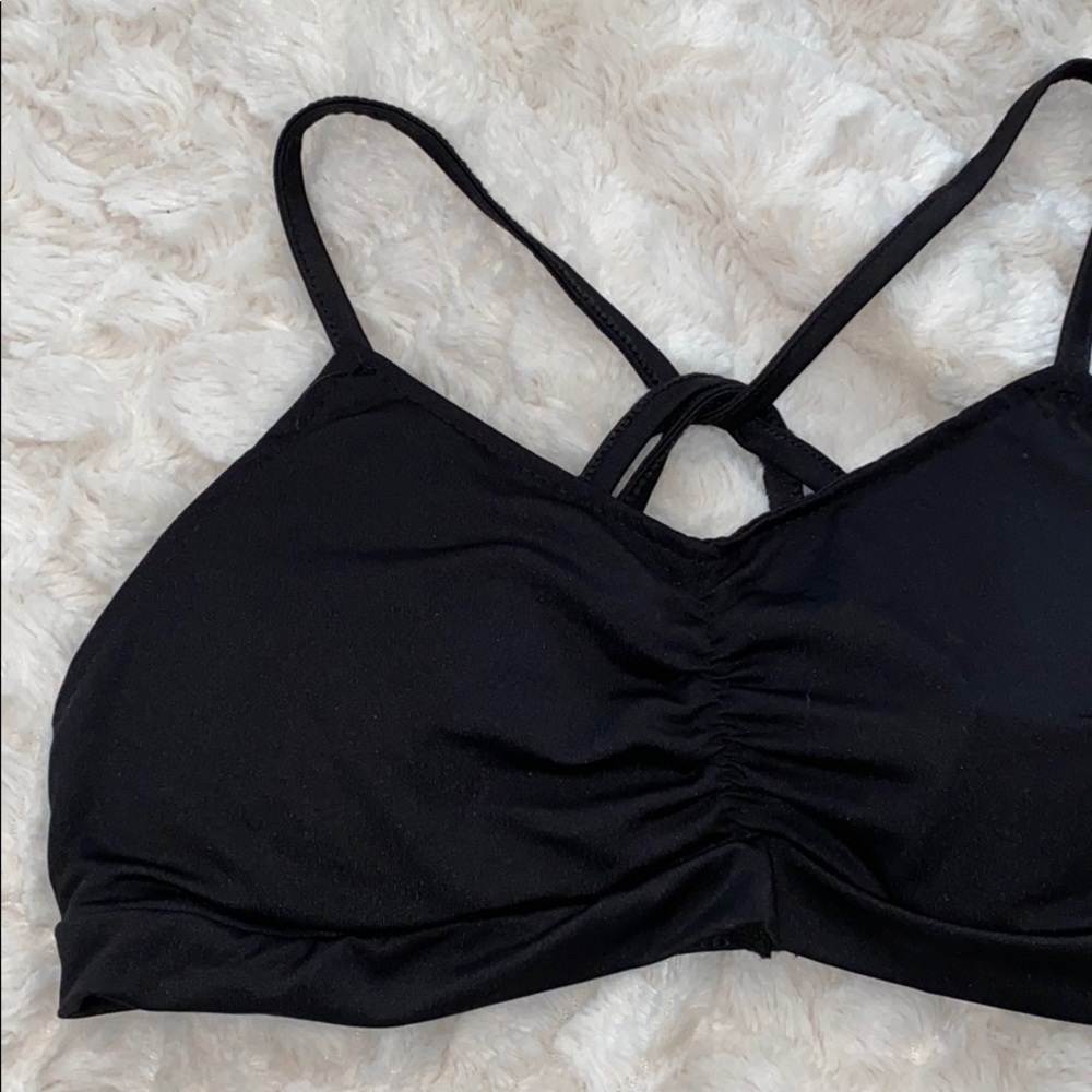 Black strappy bralette